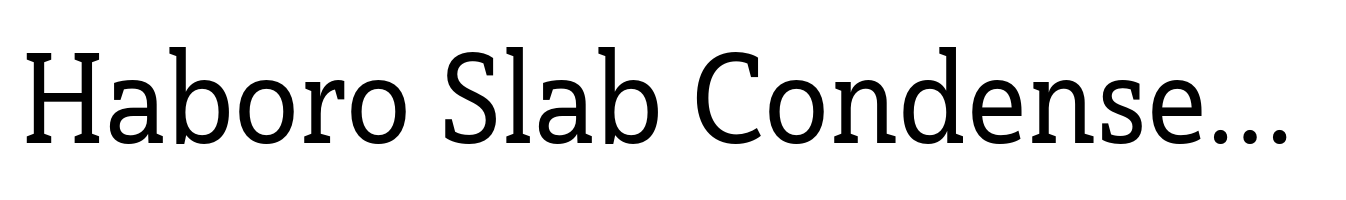 Haboro Slab Condensed Medium